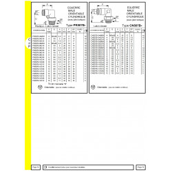 Equerre male cyl. orientable