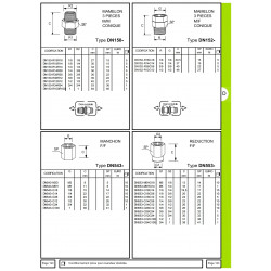 Raccord 3 pieces M/F